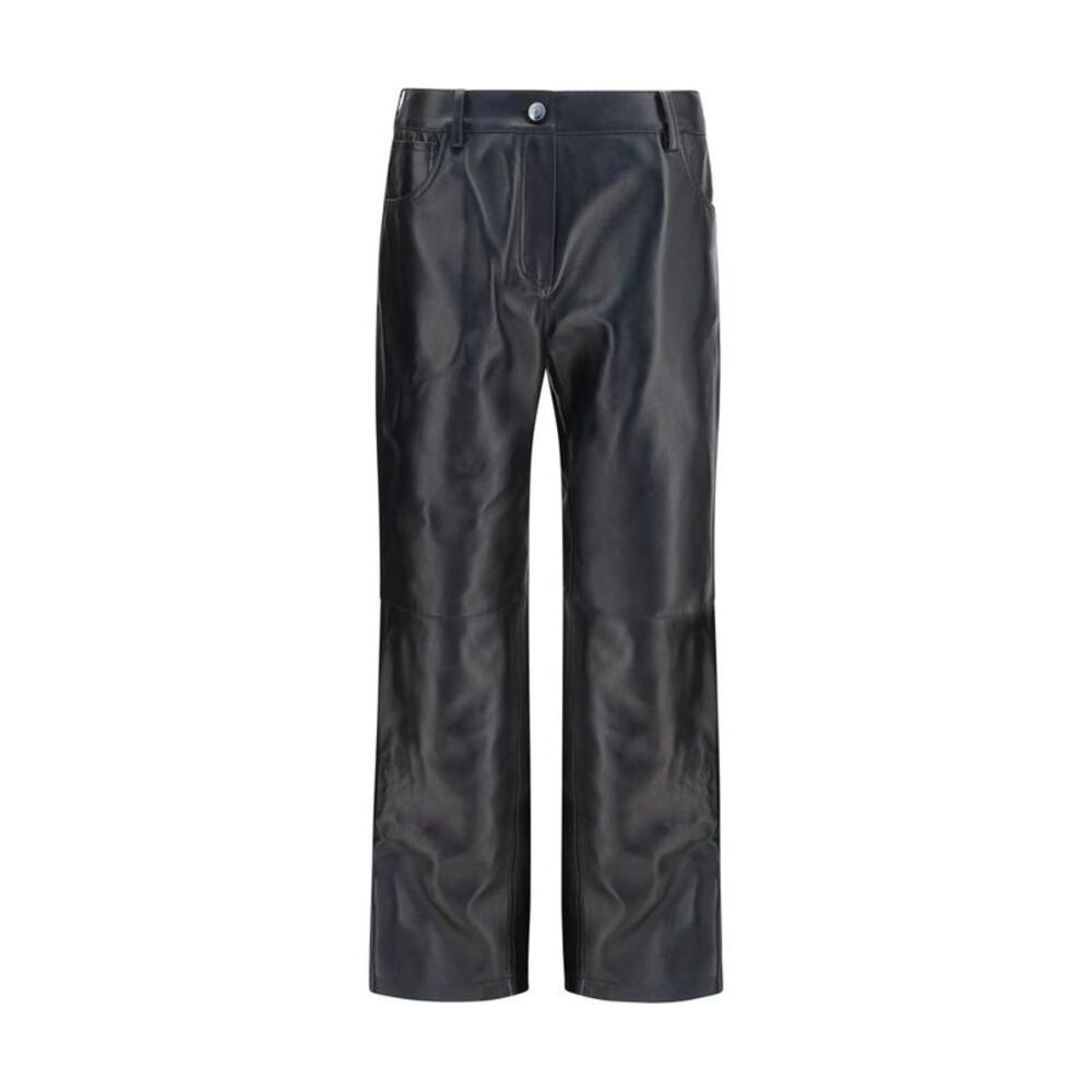 Magda Butrym Black Leather Women's Pants